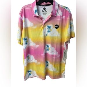 NWT DUVIN days in Clouds ☁️ Golf Polo/Size Large